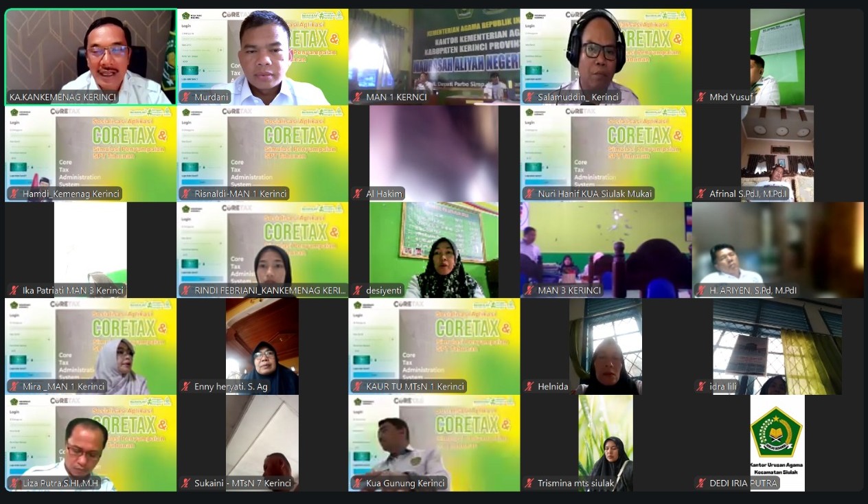 Gelar Sosialisasi Coretax dan Simulasi SPT, Kemenag Kerinci Targetkan Seluruh ASN Tuntas Lapor Pajak