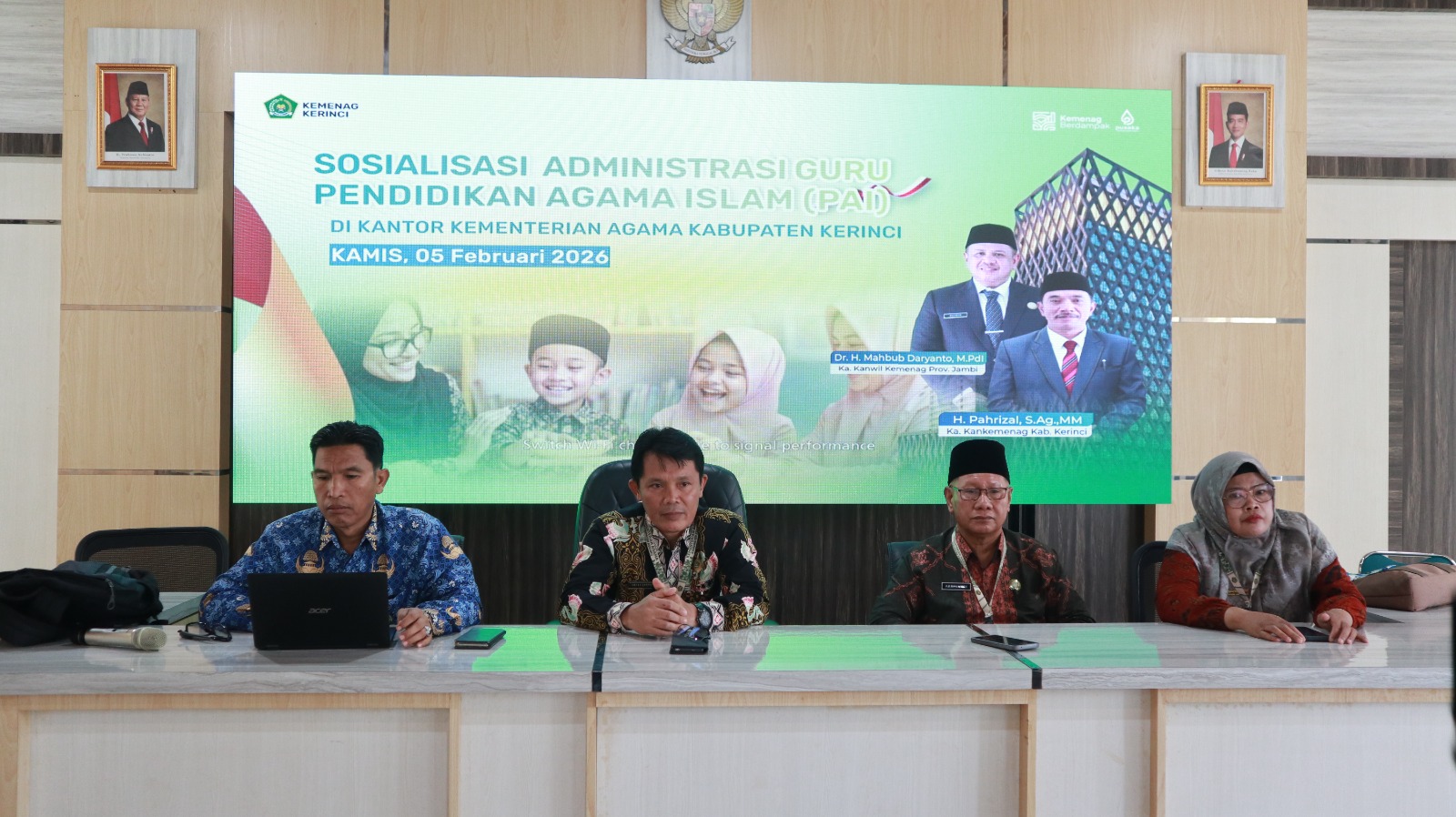 Kankemenag Kerinci Sosialisasikan Administrasi Guru PAI, Bahas Juknis Penyaluran TPG