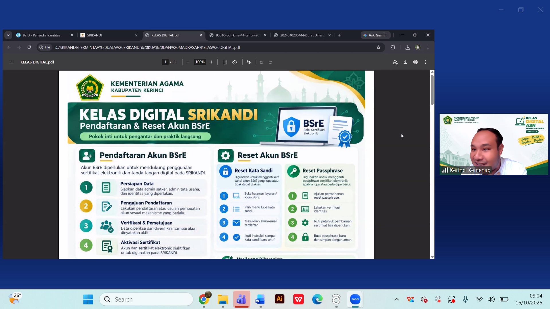 Kemenag Kerinci Dorong Akselerasi Srikandi Lewat Kelas Digital ASN: 